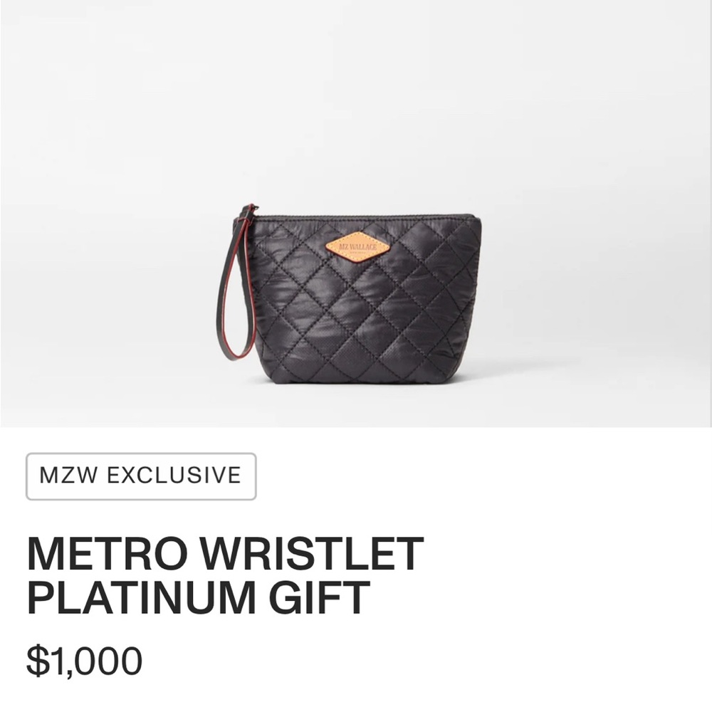 MZ Wallace Black Wristlet (New in plastic!)